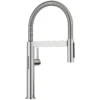 Blanco Culina II Mini Sensor Pull-Down Dual-Spray Kitchen Faucet, PVD Steel, 1.5 GPM, Brass, 527477