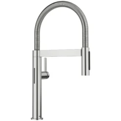 Blanco Culina II Mini Sensor Pull-Down Dual-Spray Kitchen Faucet, PVD Steel, 1.5 GPM, Brass, 527477