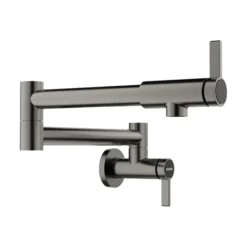 Blanco Culina II Wall-Mounted Pot Filler, Satin Dark Steel, 1.5 GPM, Brass, 527487