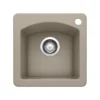 Blanco Diamond 15" Square Granite Composite Bar/Prep Sink, Silgranit, Truffle, 441295
