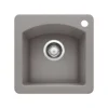 Blanco Diamond 15" Square Granite Composite Bar/Prep Sink, Silgranit, Metallic Gray, 440203