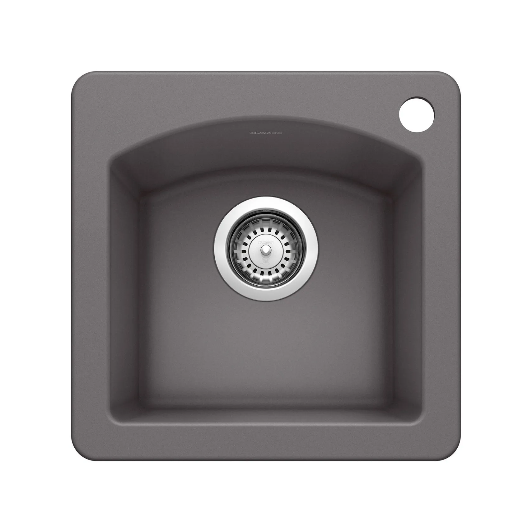 Blanco Diamond 15" Square Granite Composite Bar/Prep Sink, Silgranit, Cinder, 441477