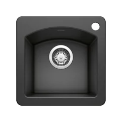 Blanco Diamond 15" Square Granite Composite Bar/Prep Sink, Silgranit, Anthracite, 440204
