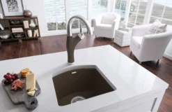 Blanco Diamond 15" Square Granite Composite Bar/Prep Sink, Silgranit, Cafe, 440202
