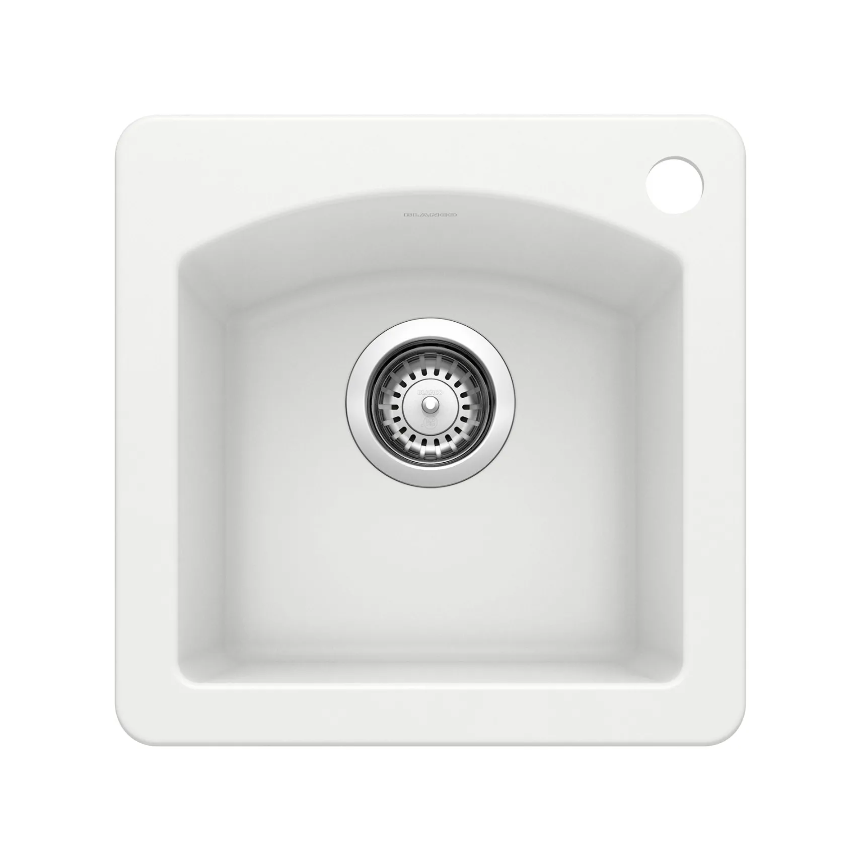 Blanco Diamond 15" Square Granite Composite Bar/Prep Sink, Silgranit, White, 440205