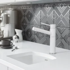 Blanco Diamond 15" Square Granite Composite Bar/Prep Sink, Silgranit, White, 440205