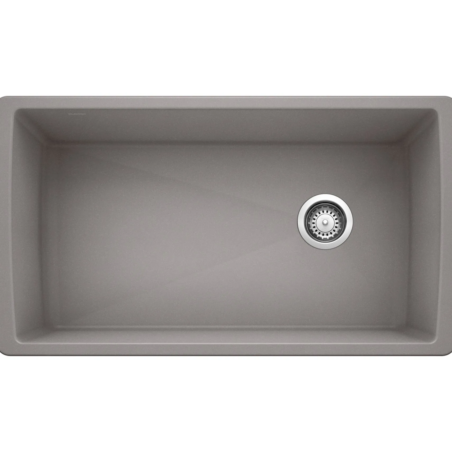 Blanco Diamond 34" Undermount Granite Composite Kitchen Sink, Silgranit, Metallic Gray, 441770
