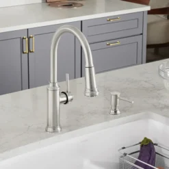 Blanco Empressa 1.5 GPM Brass Kitchen Faucet, Pull-Down, Stainless, 442500