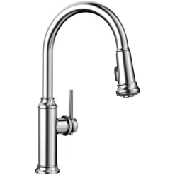 Blanco Empressa 1.5 GPM Brass Kitchen Faucet, Pull-Down, Polished Chrome, 442501