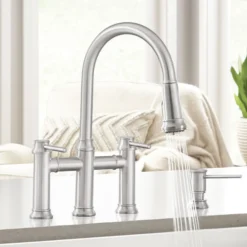 Blanco Empressa 1.5 GPM Brass Kitchen Faucet, Pull-Down, Stainless, 442505