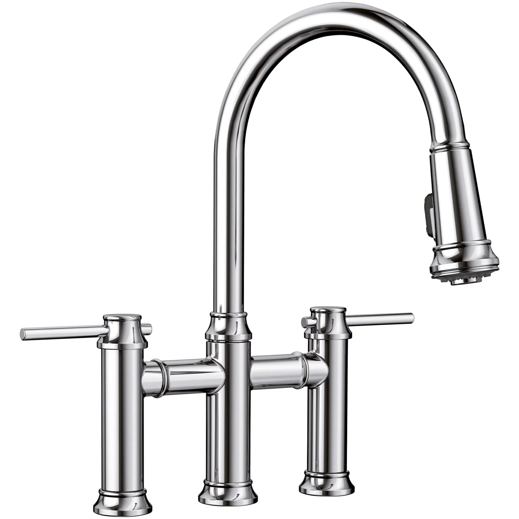 Blanco Empressa 1.5 GPM Brass Kitchen Faucet, Pull-Down, Polished Chrome, 442504