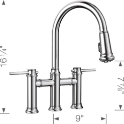 Blanco Empressa 1.5 GPM Brass Kitchen Faucet, Pull-Down, Polished Chrome, 442504