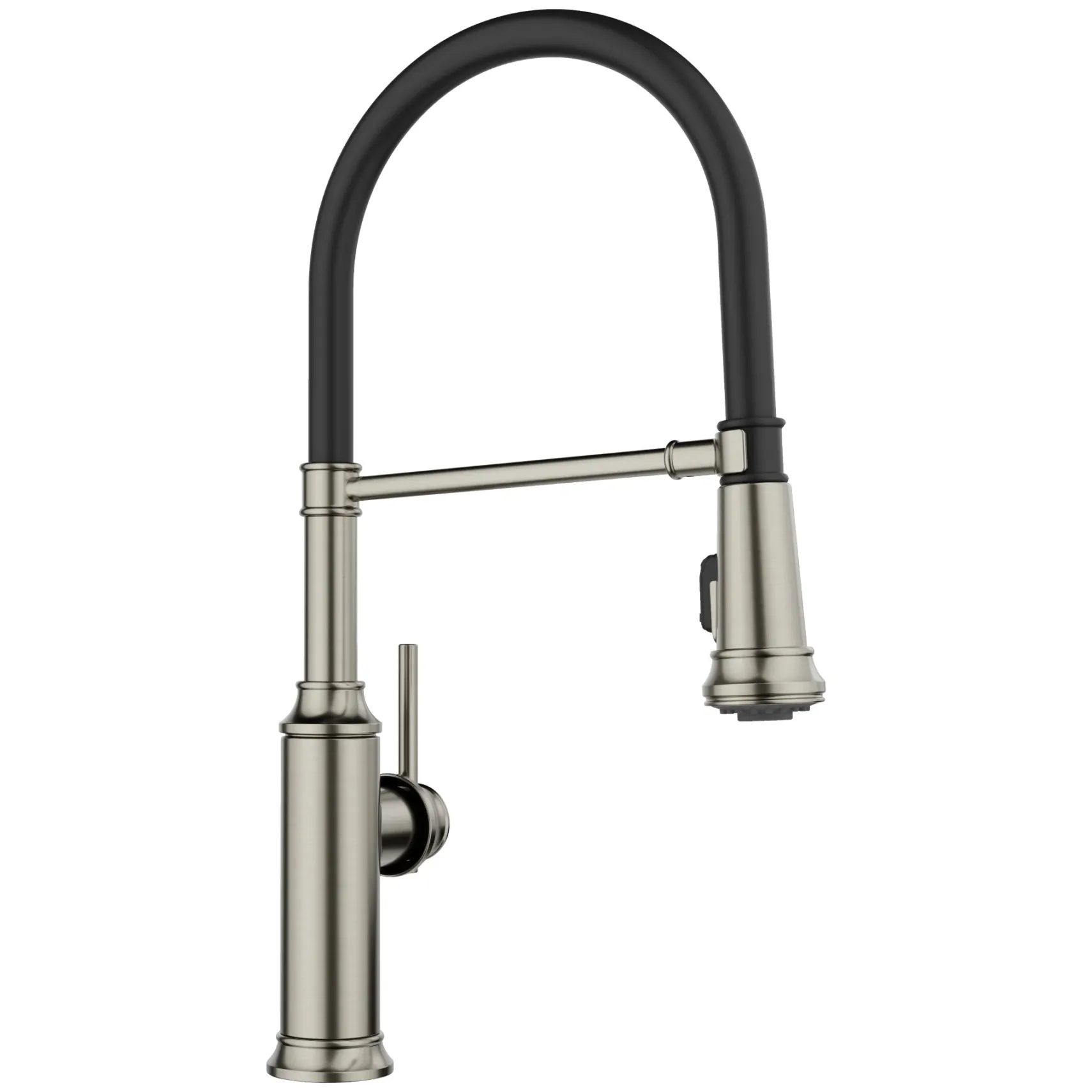 Blanco Empressa Semi-Pro Pull-Down Dual-Spray Kitchen Faucet, Satin Platinum, 1.5 GPM, Brass, 443246