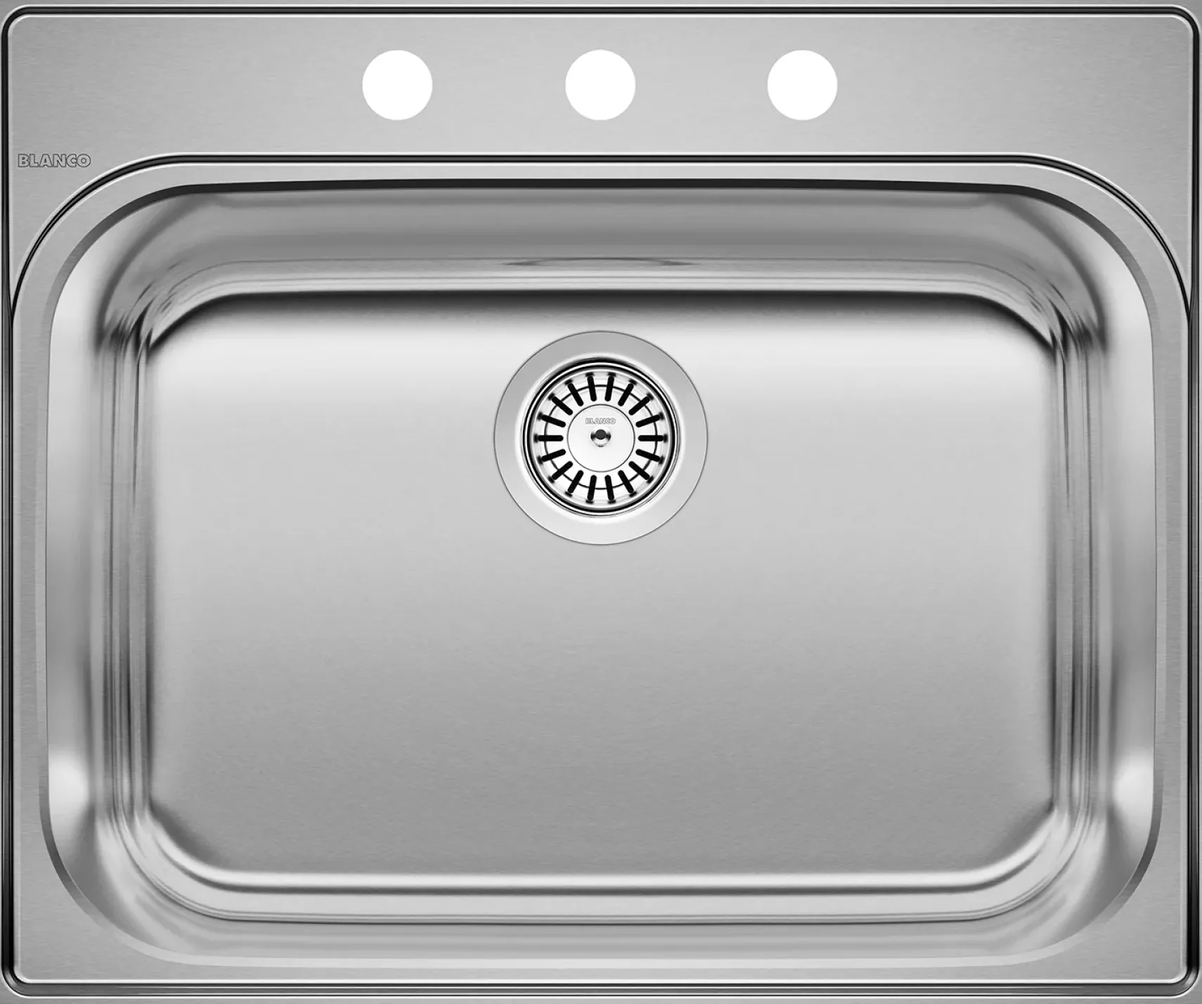 Blanco Essential 25" Drop In/Topmount Stainless Steel Laundry Sink, 20 Gauge, 441400