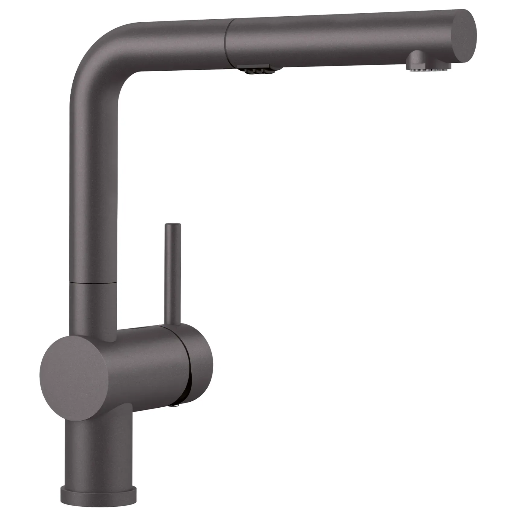 Blanco Linus 1.5 GPM Brass Kitchen Faucet, Pull-Out, Cinder, 526369