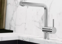 Blanco Linus 1.5 GPM Brass Kitchen Faucet, Pull-Out, Stainless, 526366