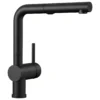 Blanco Linus 1.5 GPM Brass Kitchen Faucet, Pull-Out, Coal Black, 526374