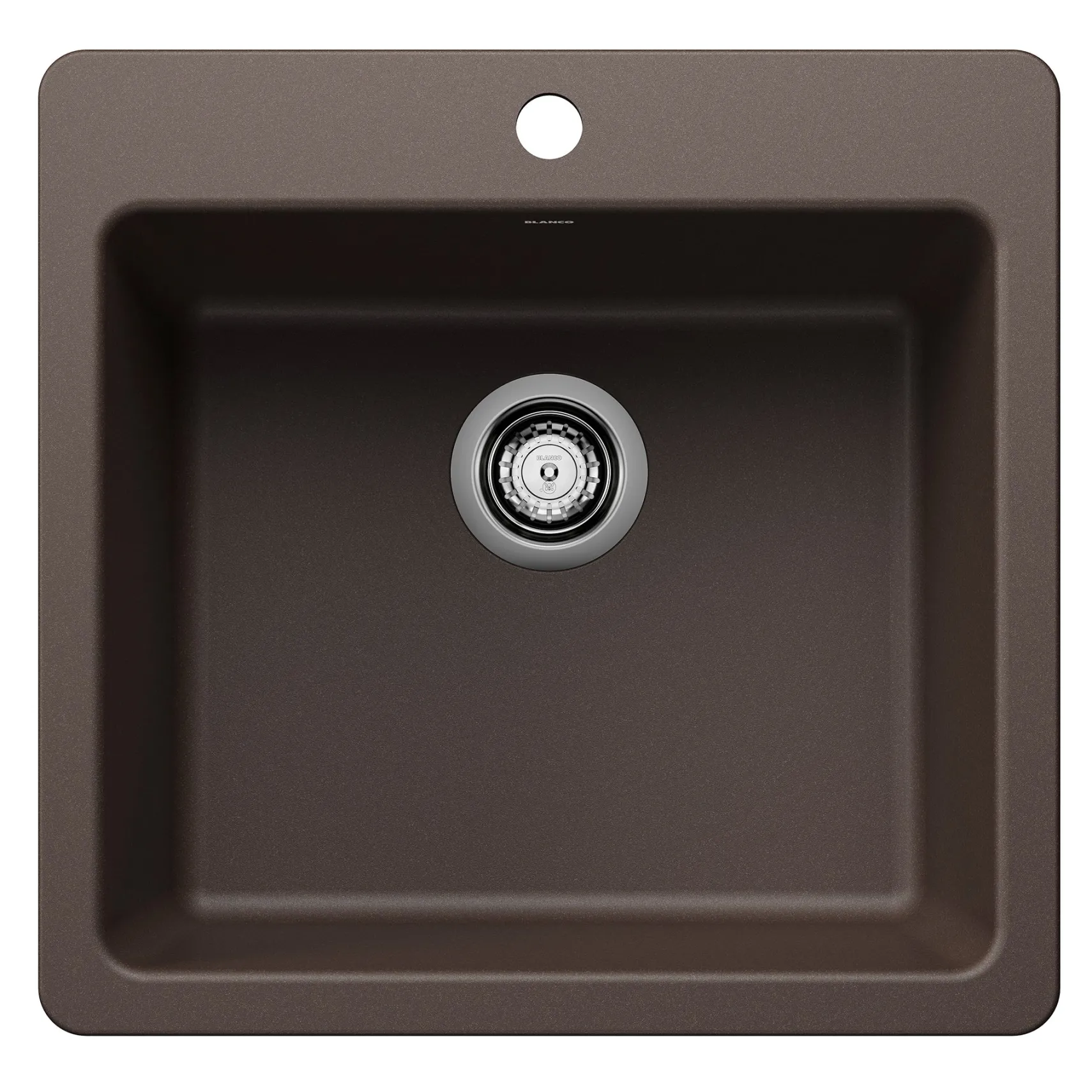 Blanco Liven 21" Dual Mount Silgranit Kitchen Sink, Cafe, 1 Faucet Hole, 443231