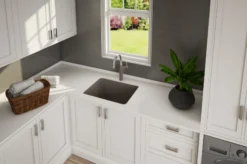 Blanco Liven 25" Dual Mount Granite Composite Laundry Sink, Silgranit, Truffle, 401926