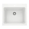 Blanco Liven 25" Dual Mount Granite Composite Laundry Sink, Silgranit, White, 401927