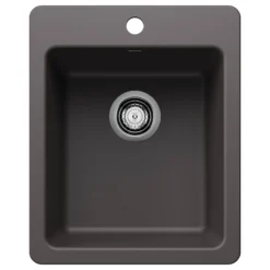 Blanco Liven 17" Rectangle Silgranit Bar/Prep Sink, Cinder, 1 Faucet Hole, 443236