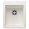 Blanco Liven 17" Rectangle Silgranit Bar/Prep Sink, White, 1 Faucet Hole, 443237