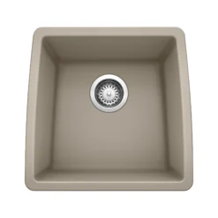 Blanco Performa 18" Rectangle Granite Composite Bar/Prep Sink, Silgranit, Truffle, 441288