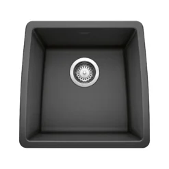 Blanco Performa 18" Rectangle Granite Composite Bar/Prep Sink, Silgranit, Anthracite, 440079