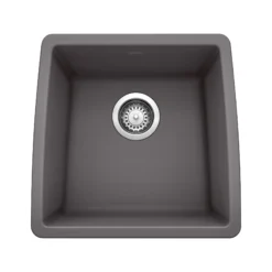Blanco Performa 18" Rectangle Granite Composite Bar/Prep Sink, Silgranit, Cinder, 441475