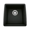 Blanco Performa 18" Rectangle Granite Composite Bar/Prep Sink, Silgranit, Coal Black, 442938
