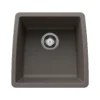 Blanco Performa 18" Square Silgranit Bar/Prep Sink, Volcano Gray, No Faucet Hole, 443124