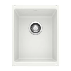 Blanco Precis 14" Rectangle Granite Composite Bar/Prep Sink, Silgranit, White, 513422