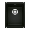 Blanco Precis 14" Rectangle Granite Composite Bar/Prep Sink, Silgranit, Coal Black, 442932