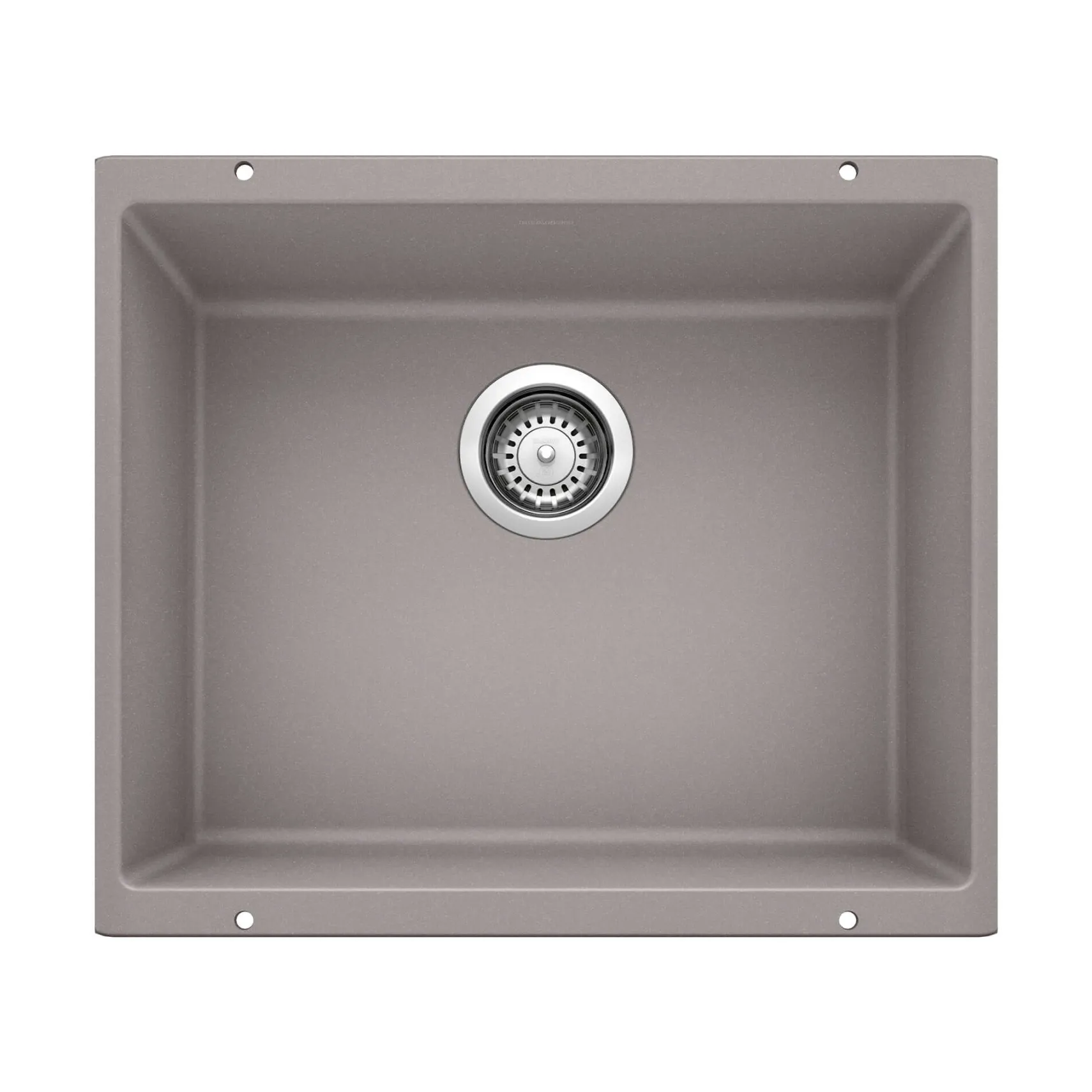 Blanco Precis 21" Undermount Granite Composite Kitchen Sink, Silgranit, Metallic Gray, 513429