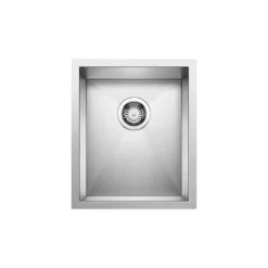 Blanco Precision 15" Rectangle Stainless Steel Bar/Prep Sink, 18 Gauge, Satin Polish, 516208