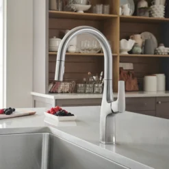 Blanco Rivana 1.5 GPM Brass Kitchen Faucet, Pull-Down, Stainless, 442678