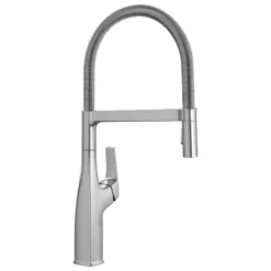 Blanco Rivana 1.5 GPM Brass Kitchen Faucet, Semi-Pro, Stainless, 442676