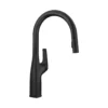 Blanco Rivana High-Arc Pull-Down Dual-Spray Kitchen Faucet, Matte Black, 1.5 GPM, Brass, 443020