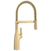 Blanco Rivana Semi-Pro Pull-Down Dual-Spray Kitchen Faucet, Satin Gold, 1.5 GPM, Brass, 442984