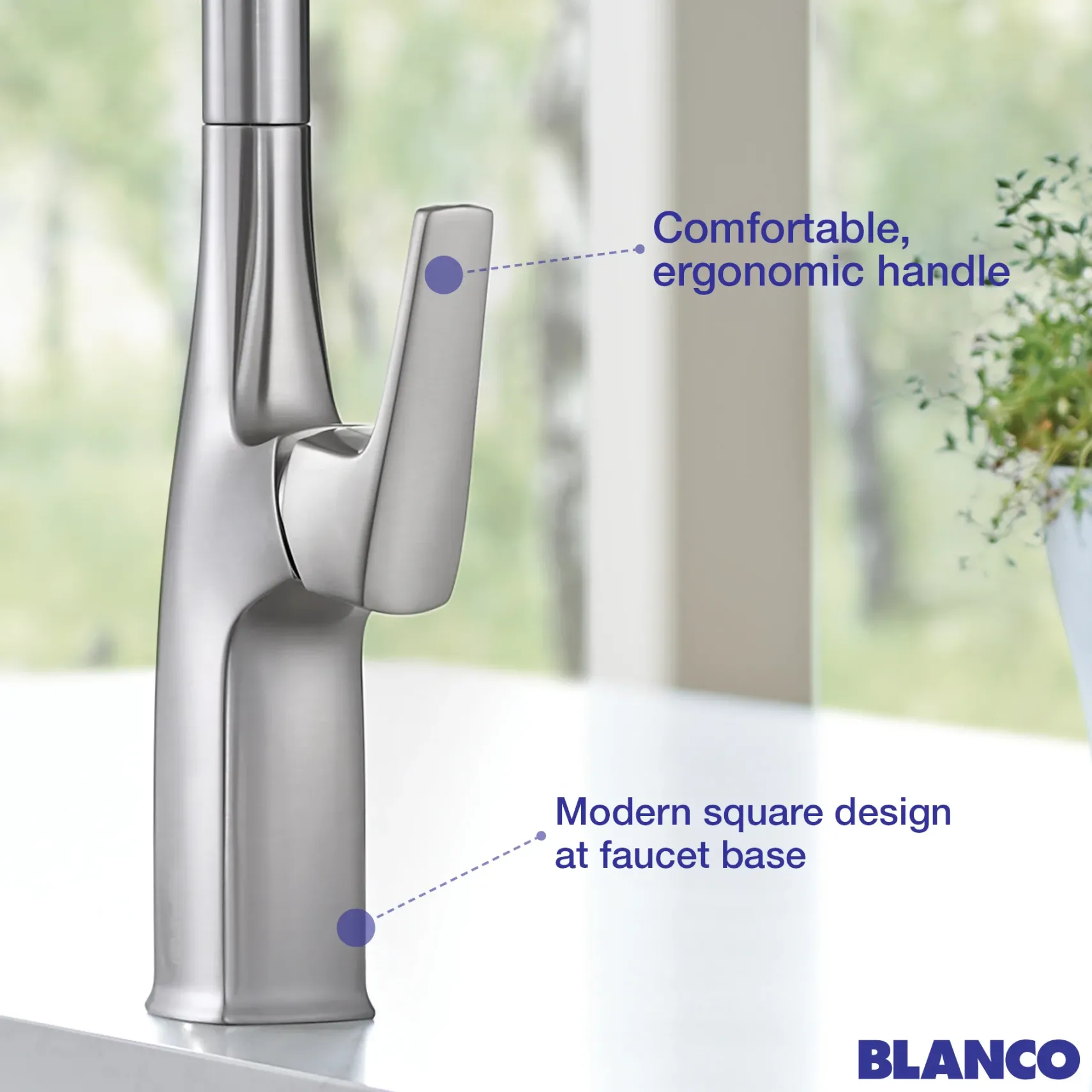 Blanco Rivana Semi-Pro Pull-Down Dual-Spray Kitchen Faucet, Satin Gold, 1.5 GPM, Brass, 442984