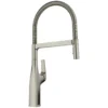 Blanco Rivana Semi-Pro Pull-Down Dual-Spray Kitchen Faucet, Satin Platinum, 1.5 GPM, Brass, 443248