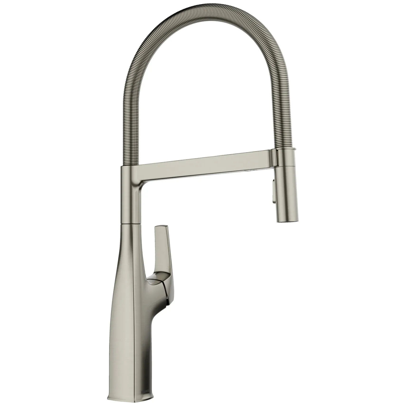 Blanco Rivana Semi-Pro Pull-Down Dual-Spray Kitchen Faucet, Satin Platinum, 1.5 GPM, Brass, 443248