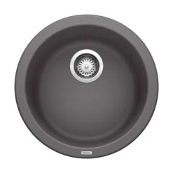 Blanco Rondo 18" Round Granite Composite Bar/Prep Sink, Silgranit, Cinder, 518911