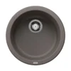 Blanco Rondo 18" Round Silgranit Bar/Prep Sink, Volcano Gray, No Faucet Hole, 527416