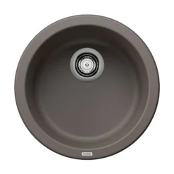 Blanco Rondo 18" Round Silgranit Bar/Prep Sink, Volcano Gray, No Faucet Hole, 527416