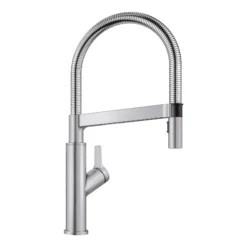 Blanco Solenta 1.5 GPM Brass Kitchen Faucet, Semi-Pro, Stainless, 401993