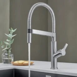 Blanco Solenta 1.5 GPM Brass Kitchen Faucet, Semi-Pro, Stainless, 401993