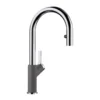 Blanco Urbena 1.5 GPM Brass Kitchen Faucet, Pull-Down, Cinder/Chrome, 526395