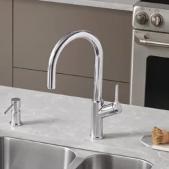 Blanco Urbena 1.5 GPM Brass Kitchen Faucet, Pull-Down, Polished Chrome, 526390