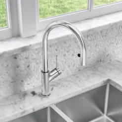 Blanco Urbena 1.5 GPM Brass Kitchen Faucet, Pull-Down, Polished Chrome, 526390